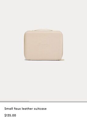 Bonpoint Small Faux Leather Suitcase - Cream NEW